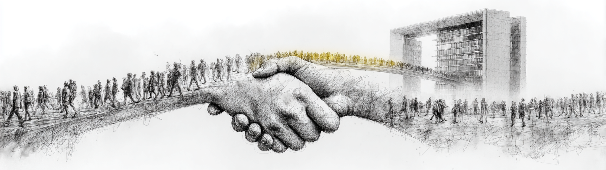Illustration conceptuelle du mémoire sur l'institutionnalisation des communs numériques